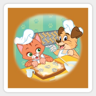 CAT AND DOG BAKERS Sticker